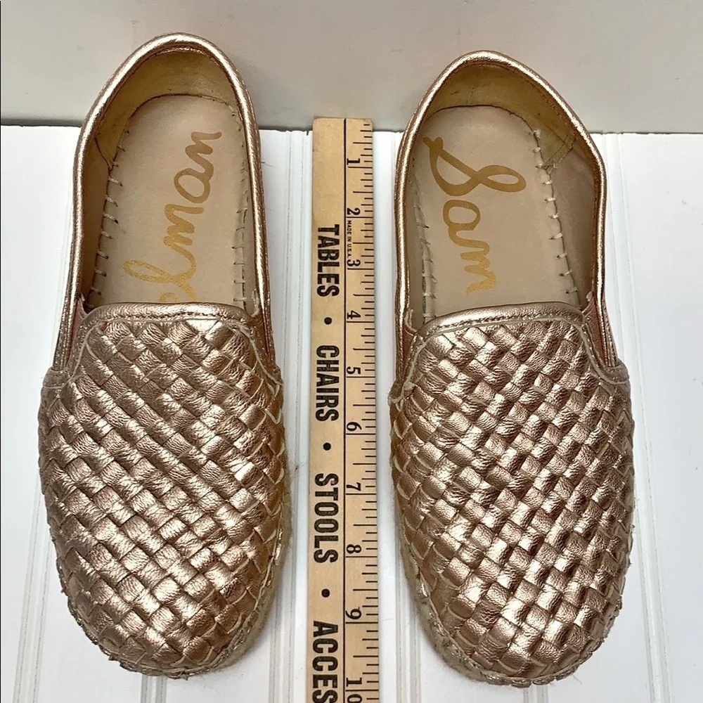 Sam Edelman Catherine rose gold platform espadrille 6.5W